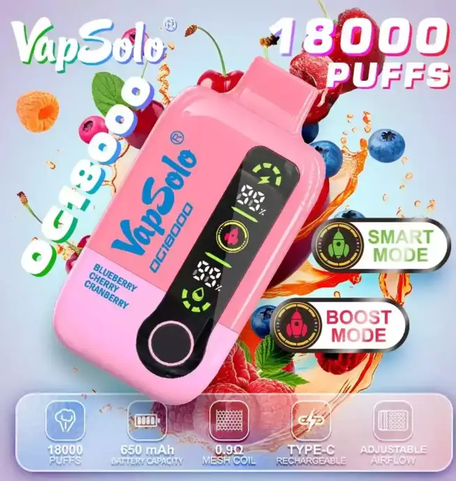Vapsolo DG 18000 Puffs Big Puff Disposable Vape Pen Juice Vapes