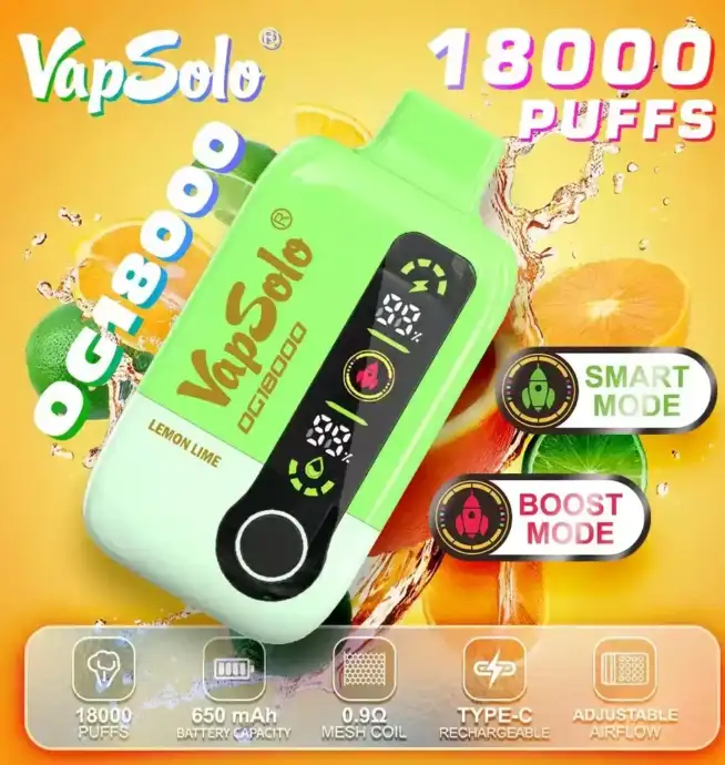 Vapsolo DG 18000 Puffs Big Puff Disposable Vape Pen Juice Vapes