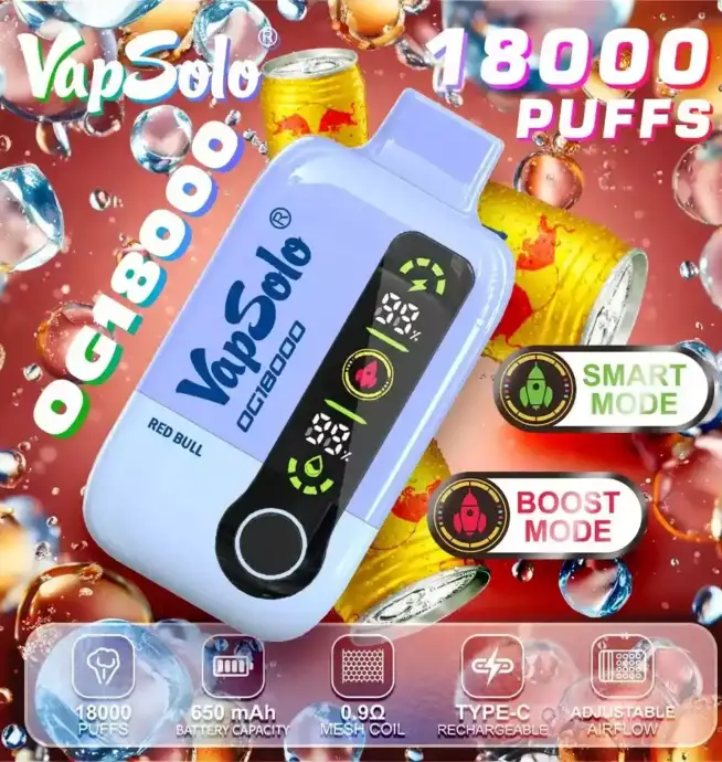 Vapsolo DG 18000 Puffs Big Puff Disposable Vape Pen Juice Vapes