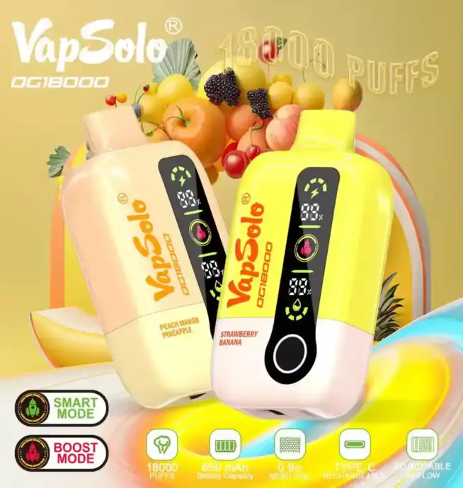 Vapsolo DG 18000 Puffs Big Puff Disposable Vape Pen Juice Vapes