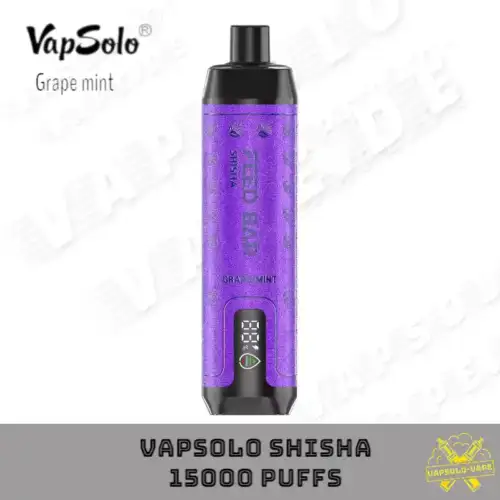 VAPSOLO 15000 Puffs Grape Mint Flavor