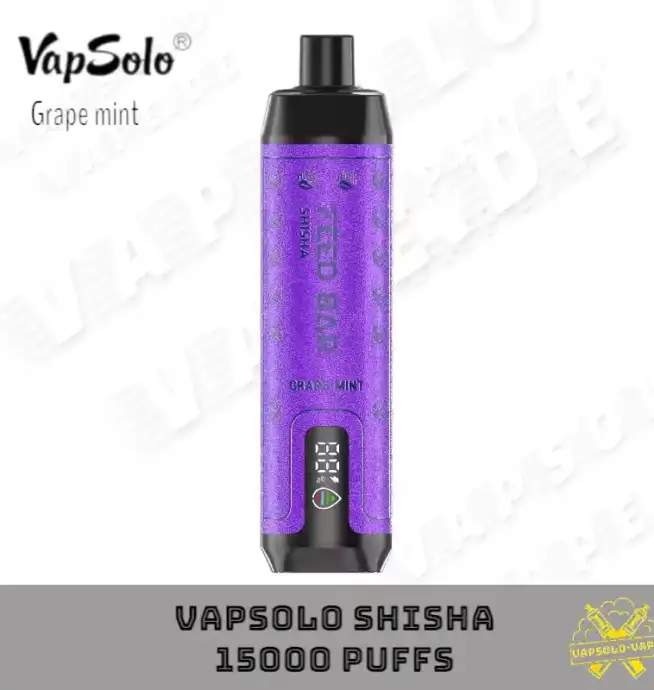 VAPSOLO 15000 Puffs Grape Mint Flavor