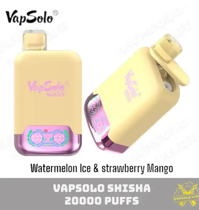 VAPSOLO Twins 20000 Puffs Disposable Juice Vapes Watermelon lce & strawberry Mango