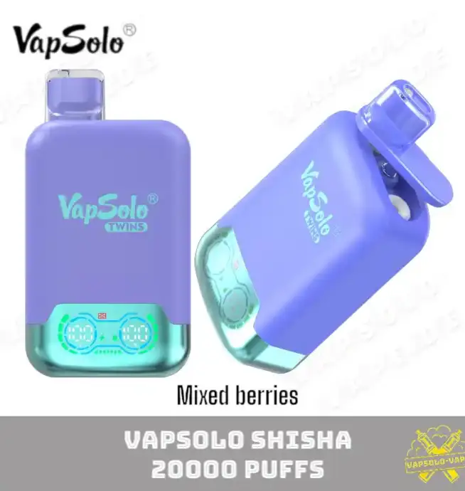 VAPSOLO Twins 20000 Puffs Disposable Vape Juice Vapes Mixed berries