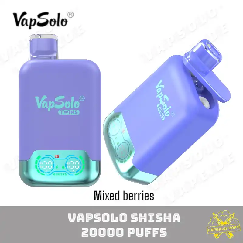 VAPSOLO Twins 20000 Puffs Disposable Vape Juice Vapes Mixed berries