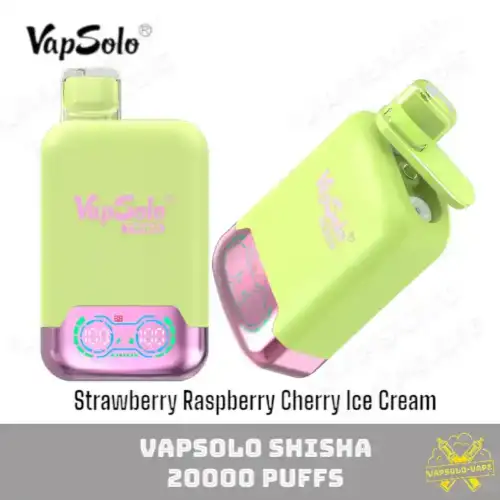 VAPSOLO Twins 20000 Puffs Disposable Vape Strawberry Raspberry Cherry Ice Cream