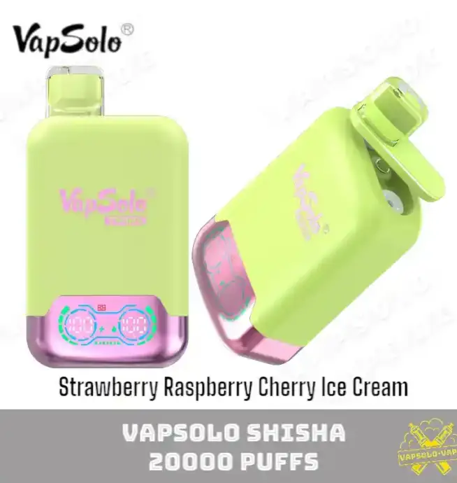 VAPSOLO Twins 20000 Puffs Disposable Vape Strawberry Raspberry Cherry Ice Cream
