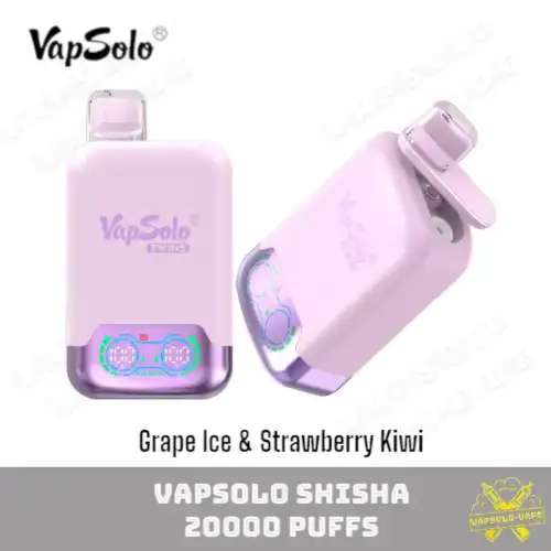 VAPSOLO Twins 20000 Puffs Grape Ice & Strawberry Kiwi Das ideale Liquid Vape für fruchtige Erfrischung