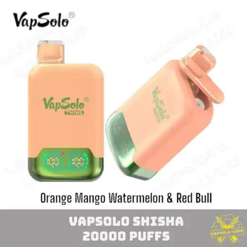 VAPSOLO Twins 20000 Puffs Orange Mango Watermelon & Red Bull