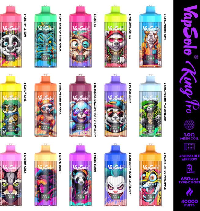 Vapsolo KING PRO 40000 Puffs Disposable Vape 40 ml E-Liquid-Kapazität – Bild 2