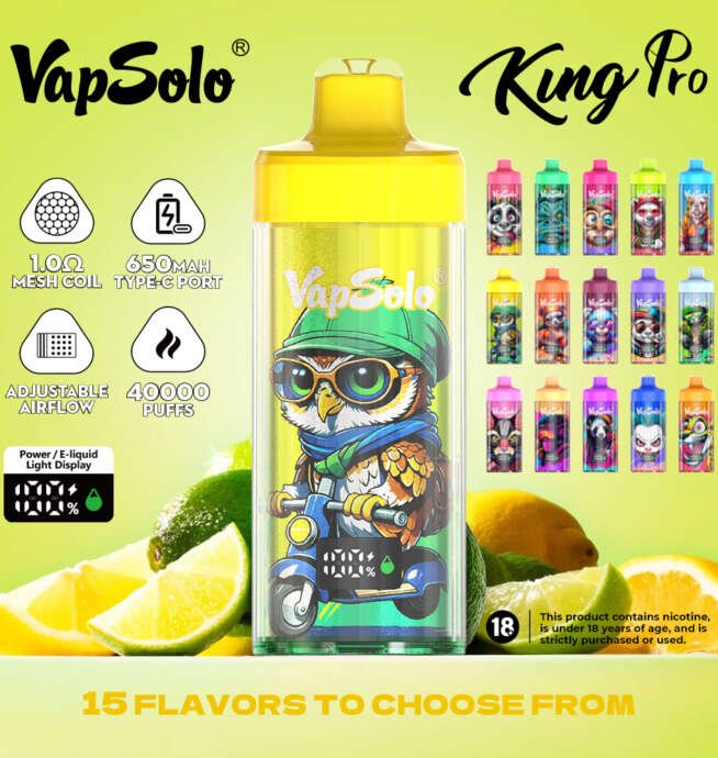 Vapsolo KING PRO 40000 Puffs Disposable Vape 40 ml E-Liquid-Kapazität – Bild 3